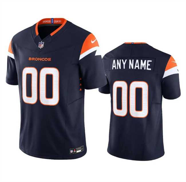 Youth Denver Broncos Active Player Custom Navy 2024 F.U.S.E. Alternate Vapor Limited Football Stitched Jersey->customized nfl jersey->Custom Jersey